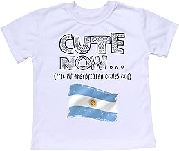 Toddler Argentina T-Shirt 'Til My Argentinian Comes Out Kids Shirt Top in White 2T-8T