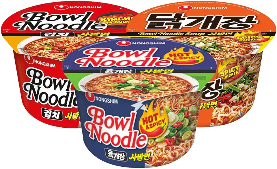 Kit Kpop Food Macarrão Lamen Bowl Noodle Coreano - 3 Sabores