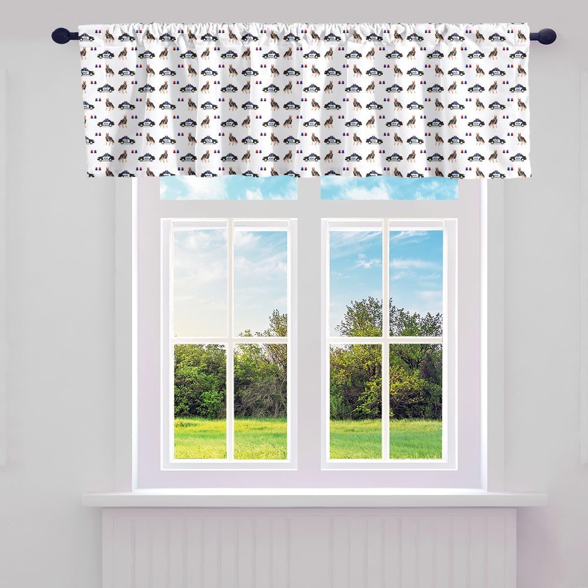 Feelyou Ocean Creature Themed Valance Curtain 1 Panel 52"x18" for Living Room Bedroom Bathroom Fish Jellyfish Sea Underwater World Kitchen Valances Marine Life Sealife Window Treatments