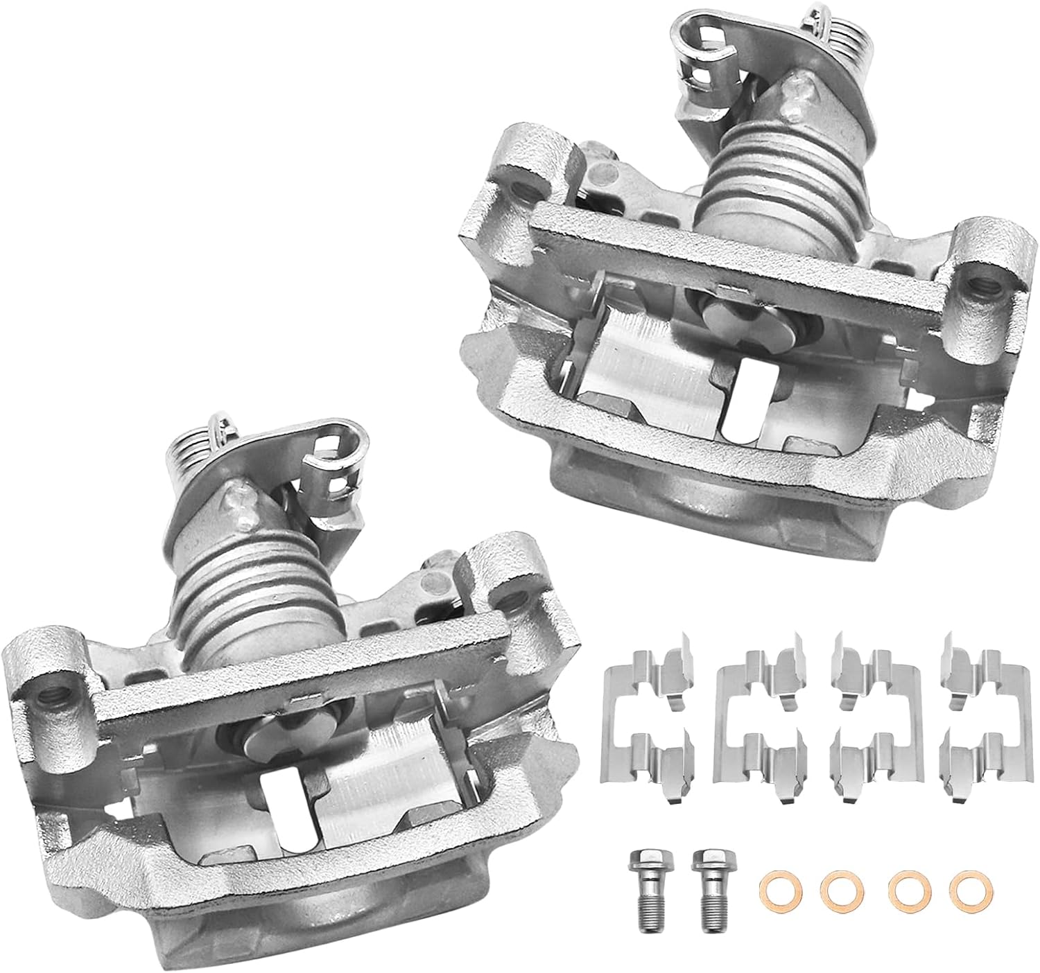 Rear Disc Brake Caliper Assembly with Bracket Compatible with Buick LaCrosse 2005, Pontiac Grand Prix 2004-2005, Sedan, 18-B4747, Set of 2