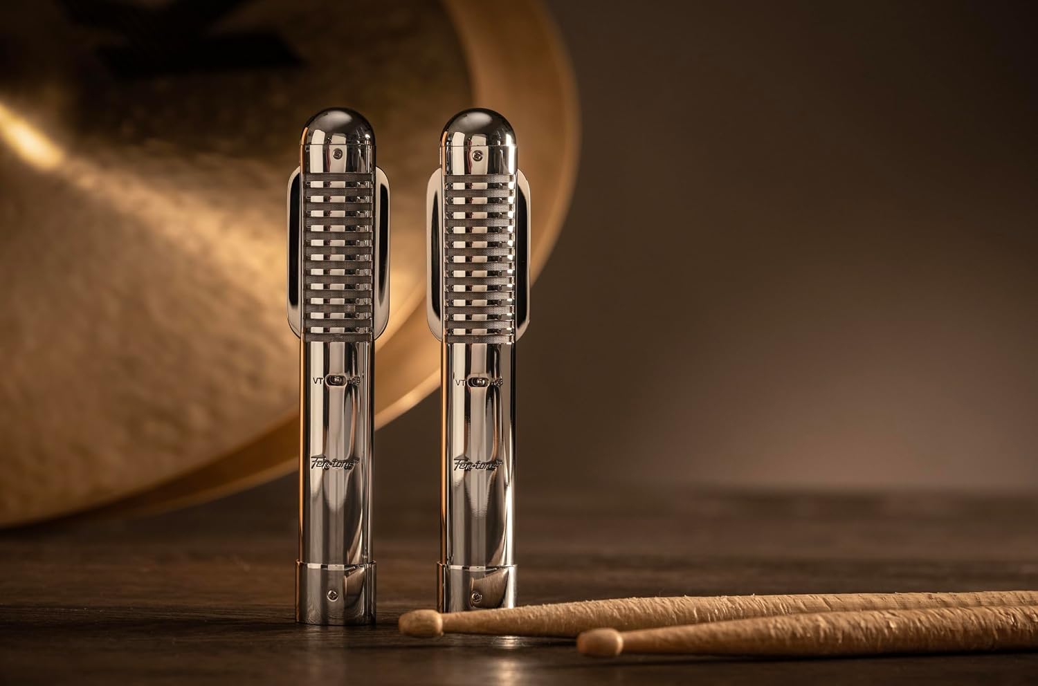 Warm Audio WA-2FT Fen-Tone Instrument Ribbon Microphone with Selectable in-Line Preamp - Stereo Pair