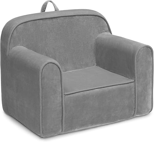 Miniatura 6 de Delta Children Cozee - Silla para niños de 18 meses en adelante, terciopelo de visón gris Terciopelo de visón gris,Azul,Gris