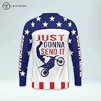 Vista 3 de LASFOUR Camiseta de motocross personalizada 3D para niños y jóvenes, camiseta de carreras de motocross para niños y jóvenes, camiseta de conducción