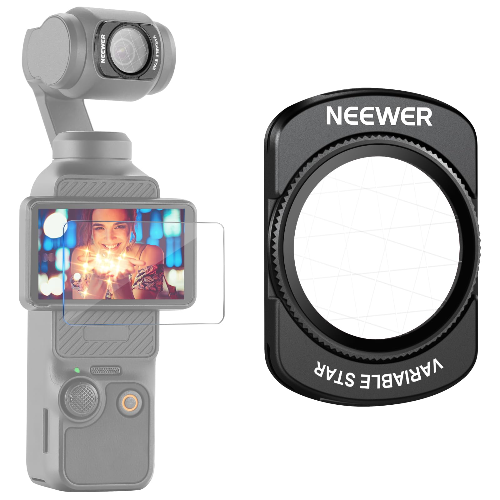 NEEWER 62mm UV CPL ND Filter Set, UV Schutz + Zirkular Polfi