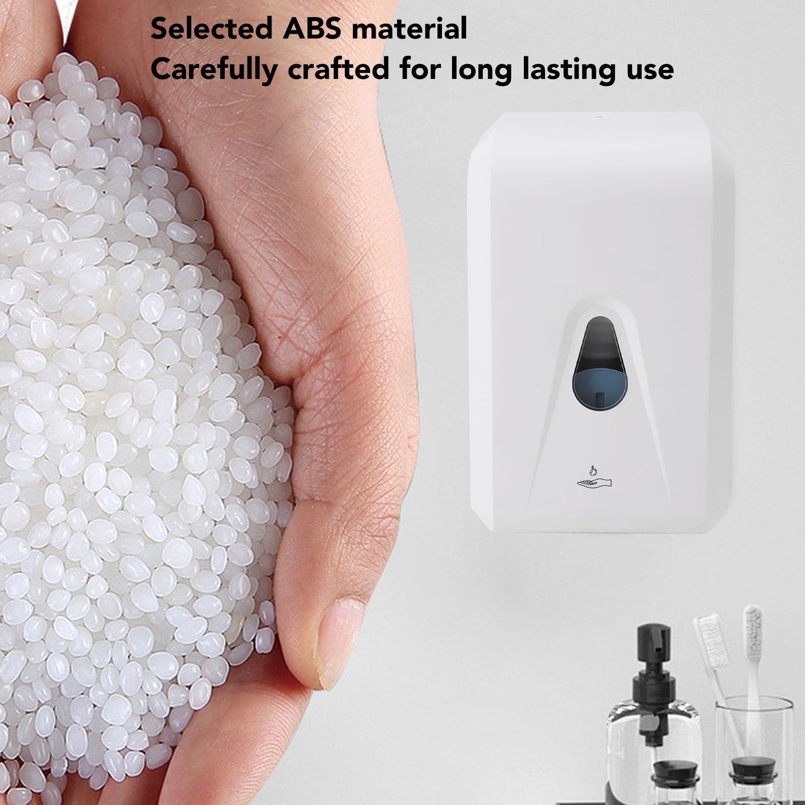 banapoy Dispensador Automático Jabón Espumoso Montado Pared | Máquina Lavado Jabón Manos Recargable sin Contacto para Baño Oficina Restaurante Escuela Hospital Inodoro Ahorro Espacio