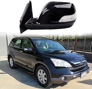 Car Side Mirror Fit for 2007 2008 2009 2010 2011 HONDA CRV CR-V RE1 RE2 RE4 Driver Side View Mirror Assembly Lens Electric Adjustment, Turn signal Light