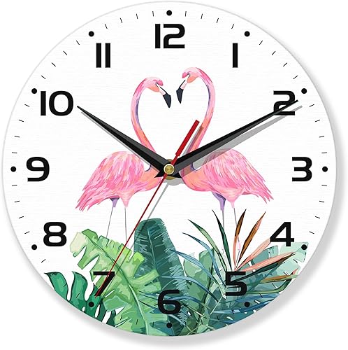 Miniatura 11 de Relojes de pared, reloj de pared de madera de vino tinto decorativo, reloj de pared de cocina con pilas, reloj de pared redondo de 10 pulgadas para