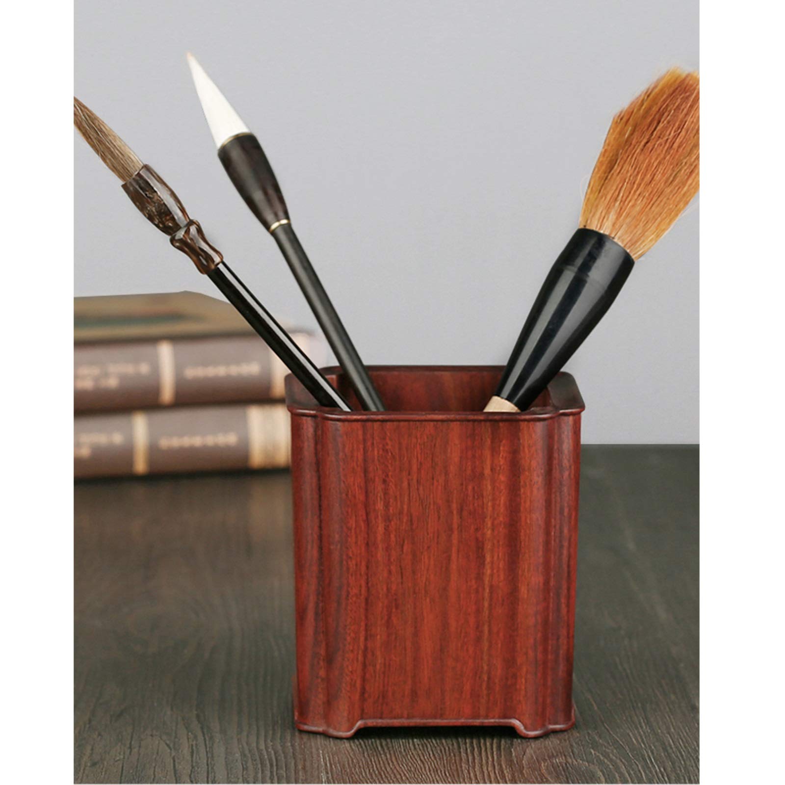 Stifthalter Schreibtisch Einfacher Schreibtisch-Stifthalter aus natürlichem Holz, Bürobedarf, Organizer, Vintage-Holz-Schreibtisch-Stiftehalter, kreativer Stifthalter im chinesischen Stil Schreibtisch