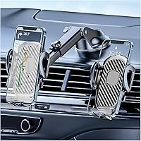 Vista 1 de Soporte de teléfono celular para automóvil, salpicadero, parabrisas, ventilación de aire, soporte universal para teléfono celular, con ventosa