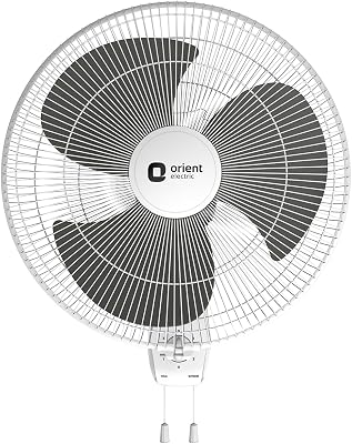 Electric 400mm Wall 97 HS Wall fan | Corrosion resistant guard | 90 degree oscillation | Thermal overload protection| 2 Year Warranty by Orient| Commander Grey, Pack of 1