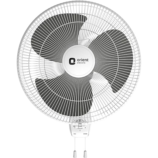 Orient Electric 400mm Wall 97 HS Wall fan | Corrosion resistant guard | 90 degree oscillation | Thermal overload protection| 2 Year Warranty by Orient| Commander Grey, Pack of 1