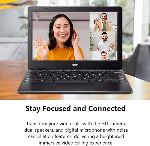 Miniatura 4 de acer Chromebook 311 Slim Light - Laptop empresarial, portátil HD de 11.6 pulgadas, Intel Celeron N4500, 4 GB de RAM, 64 GB eMMC, gráficos Intel UHD,