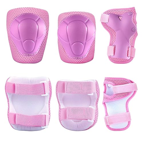 Miniatura 4 de CKE Rodilleras para niños, rodilleras y coderas, conjunto de equipo de protección para niños y niñas con protectores de muñeca 3 en 1 para patinaje,