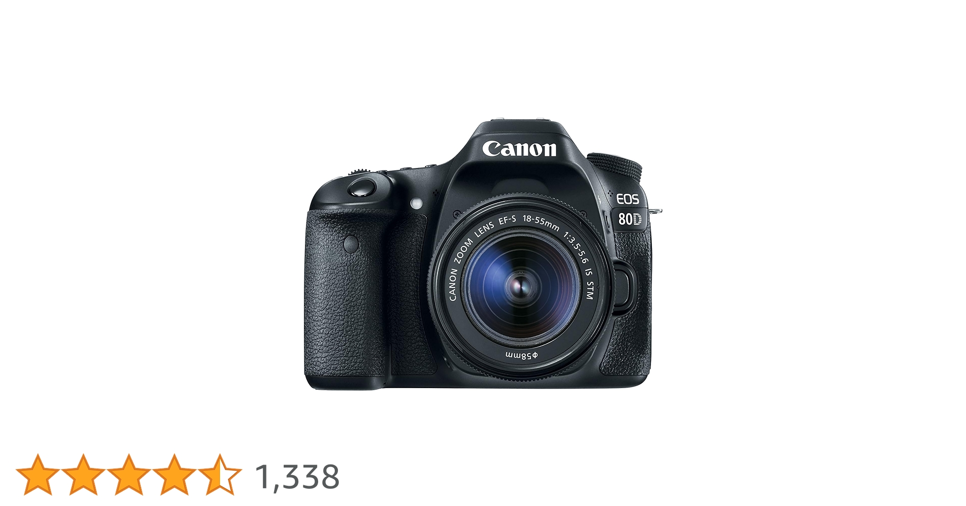 Amazon Canada: Canon 1263C005 EOS 80D Digital SLR Kit with EF-S 18