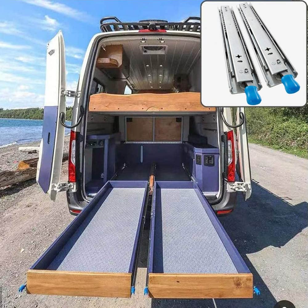 2X Coppia di Guide per Cassetti Lisci E Precisi, Guide A Estrazione Totale Guide, capacità 120 kg, Dimensioni Diverse (25-150 Cm) (Misurare : 18in(45cm))