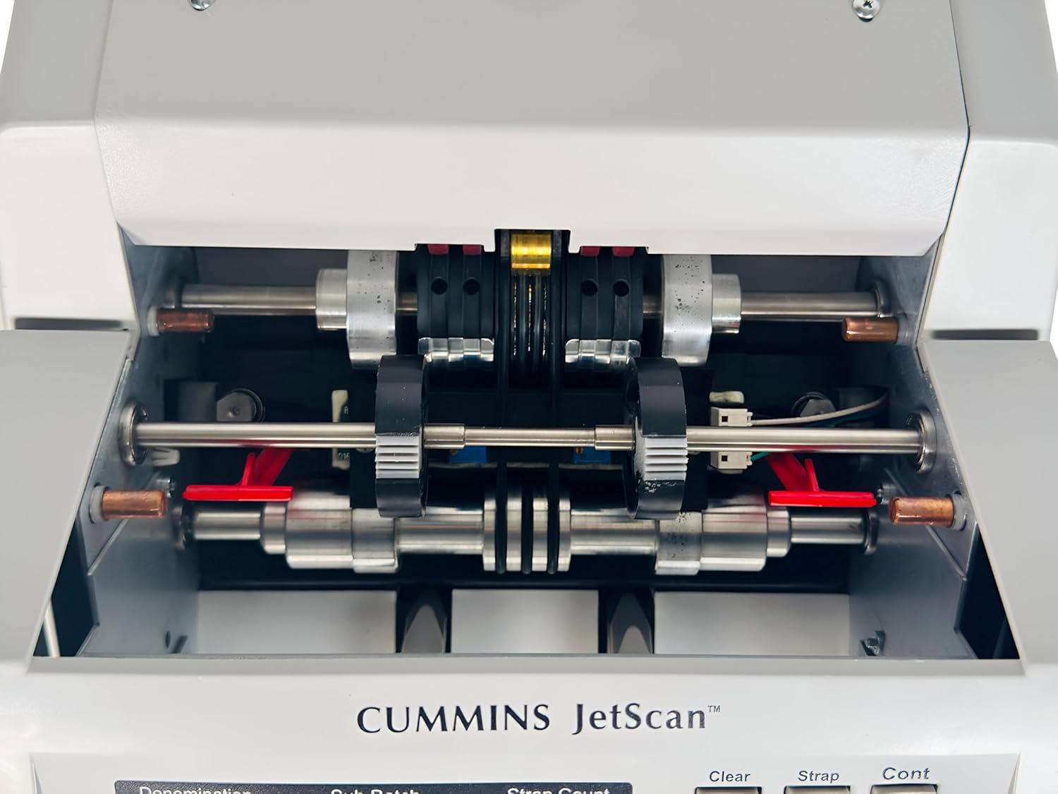 Internal mechanism of the Cummins Allison JetScan 4062.