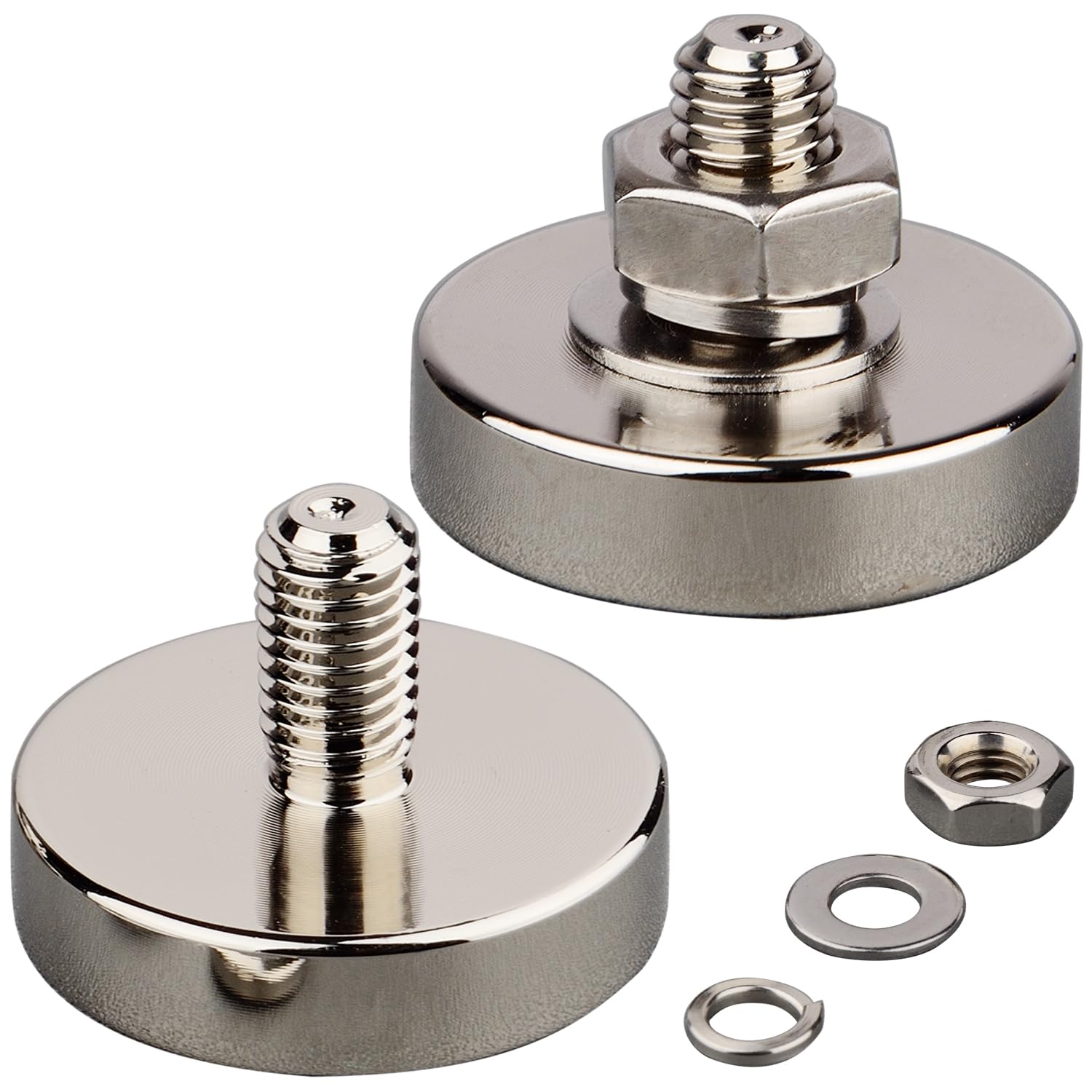 MUTUACTOR 4PACK 100lb Super Powerful Round Cup Magnet with M8 Male Threaded Stud, Heavy Duty Magnetic Mounting for Safty Camera, Lighting, Tools and Other Brackets. …-image-43