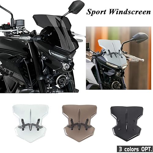 Miniatura 2 de Windshield Wind Deflector Fairing Motorcycle Windshield WindScreen Fairing Deflectors for Yamaha MT-03 2020 2021 2022 Windscreens Motorcycle