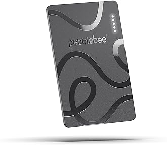 Pebblebee Card 5 | Rechargeable Bluetooth Wallet Tracker Thin Eco-Friendly Alternative Tracking To Air Tag & Android 18-Month Battery Inbuilt Link Scan-To-Return Phone Finder
