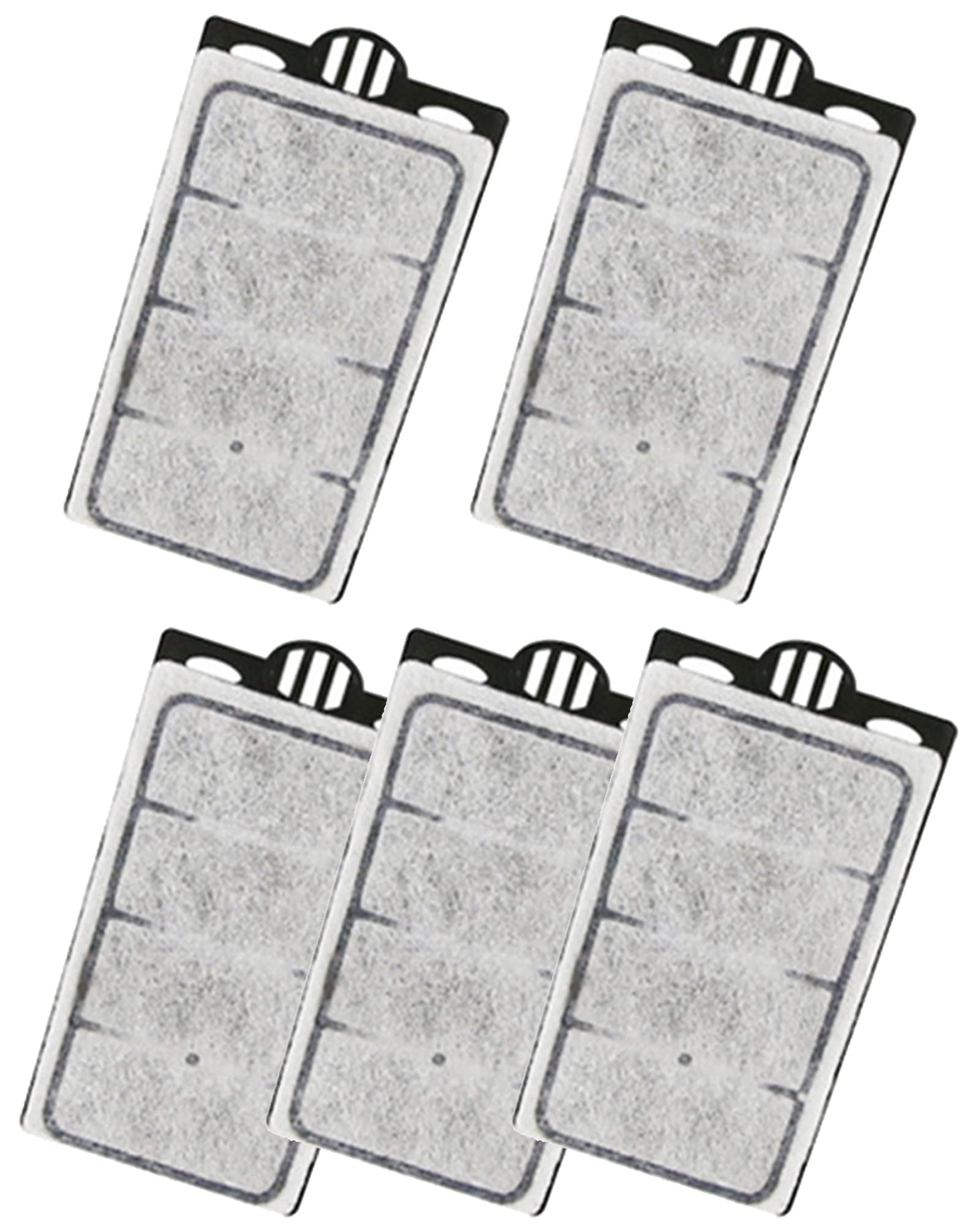 5 Pack Aquarium Filter Cartridges - Replacement Plates & Sponges for 3.5W 280L/H Low-Water Filter