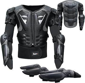 StarknightMT Kids Dirt Bike Armor Suit Chest Protector Ages 3-10
