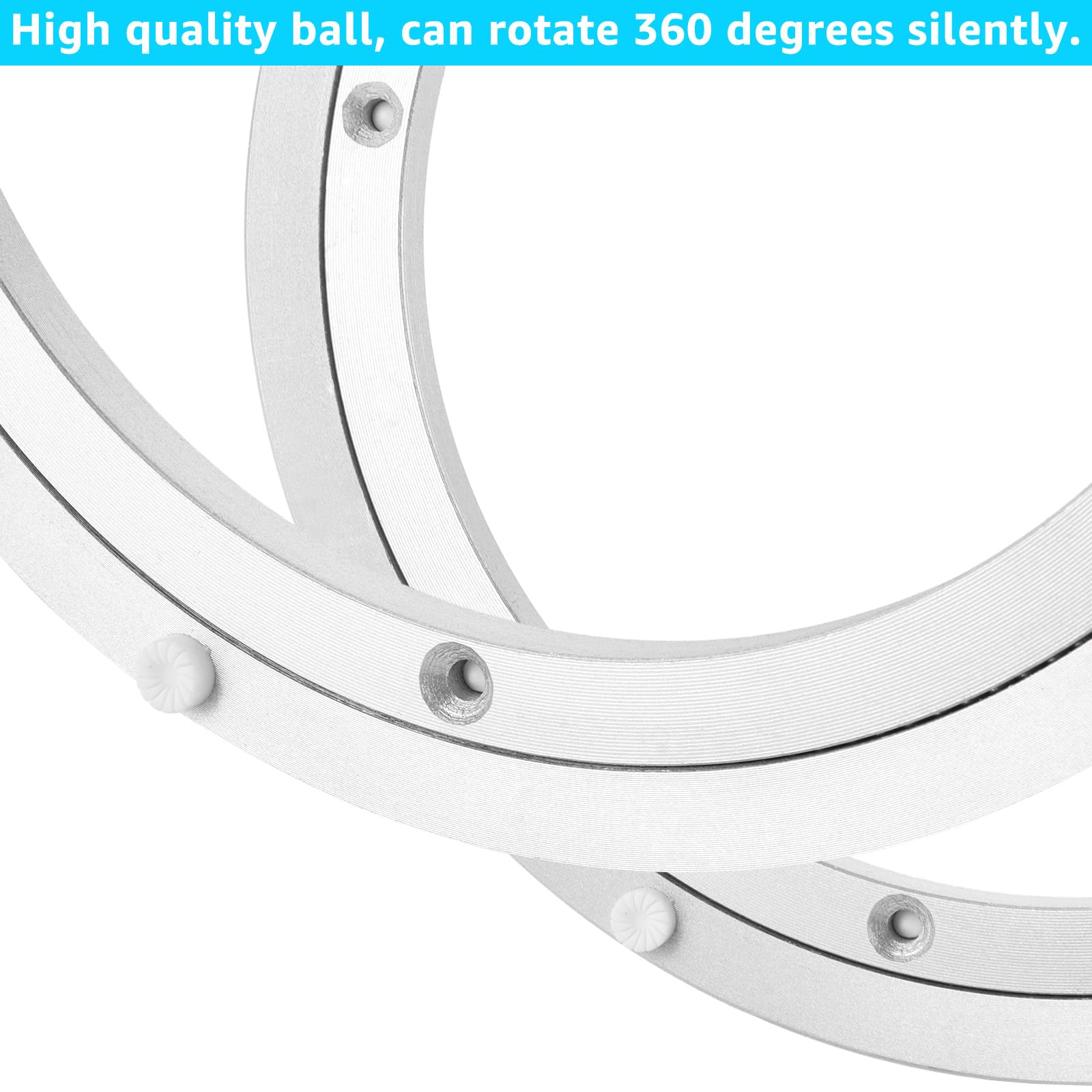 DAJAVE Plateau tournant rotatif en alliage d'aluminium de 30,5 cm - Roulement de table - Plateau rotatif pour cuisine, salon, table à manger ronde (30,5 x 10 mm)