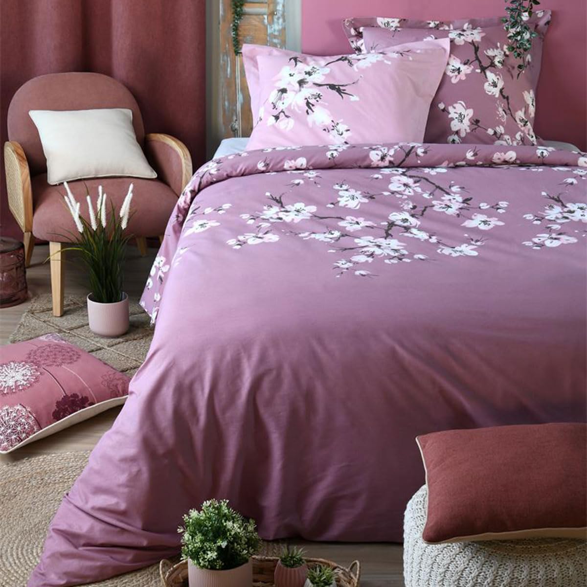 Parure de lit Kanda Blush Stof 260x240 pour grand lit