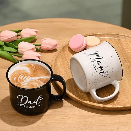 Miniatura 3 de Maustic Regalos para mamá y papá, juego de tazas de café para mamá papá 2024, regalos para padres nuevos para parejas, regalos para nuevas madres