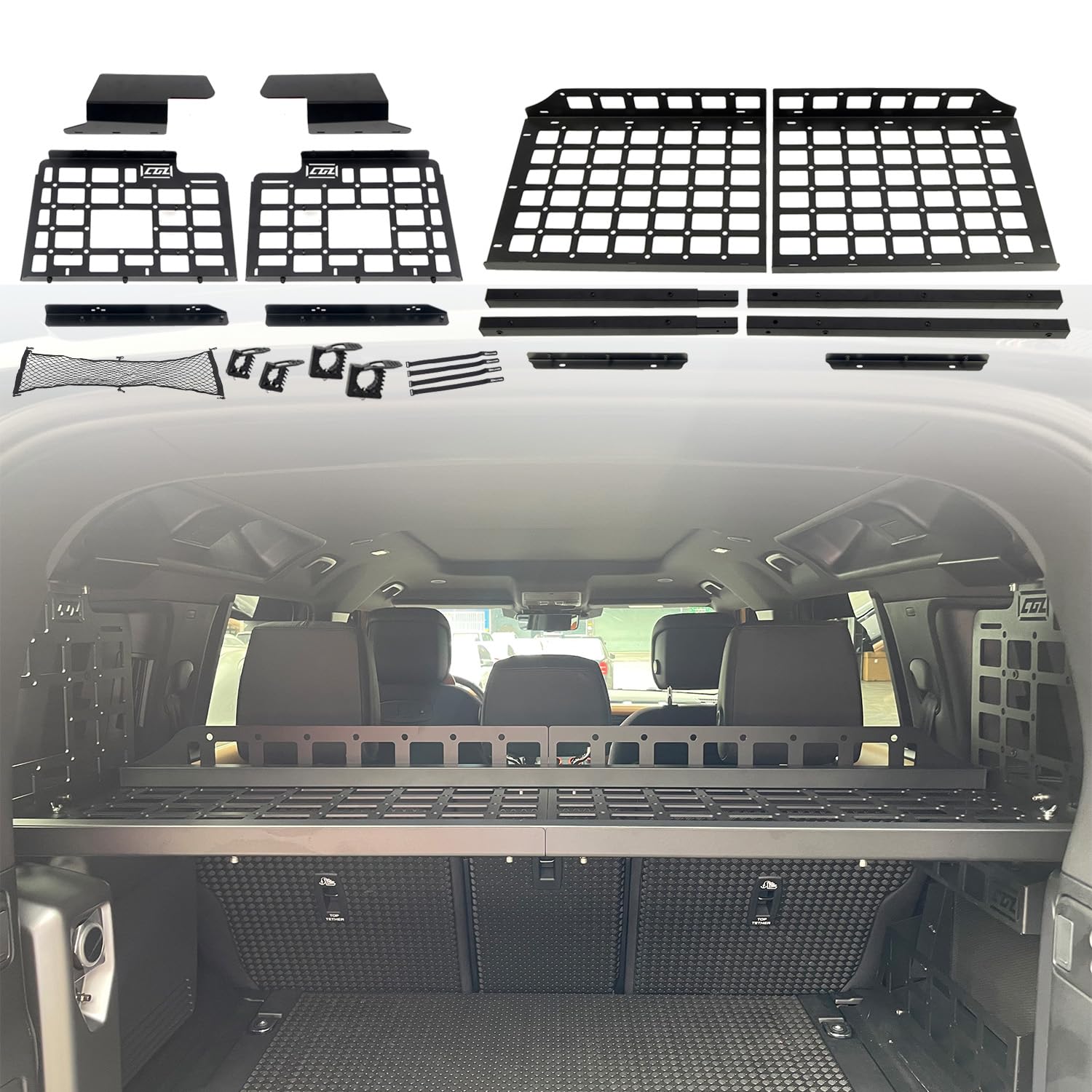HIGH FLYING for Land Rover Defender 4dr 2020-2025 Car Accessories Modular Storage Molle Panel System Trunk Shelf Organizer