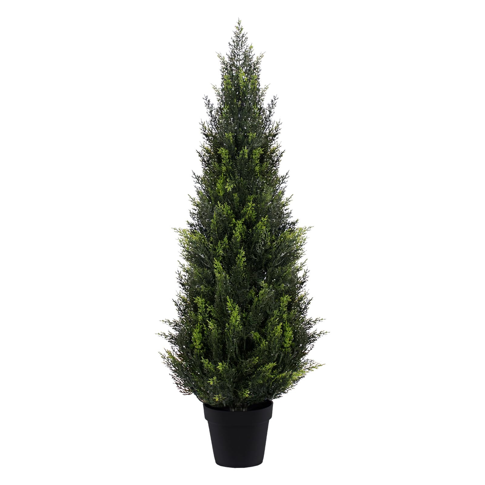 Keeplush 3ft Artificial Cedar Topiary Tree, Faux Plants, UV Resistant — image 1