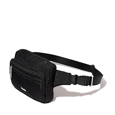Baggallini Securtex Anti theft Belt Bag Handbags Black, Nylon