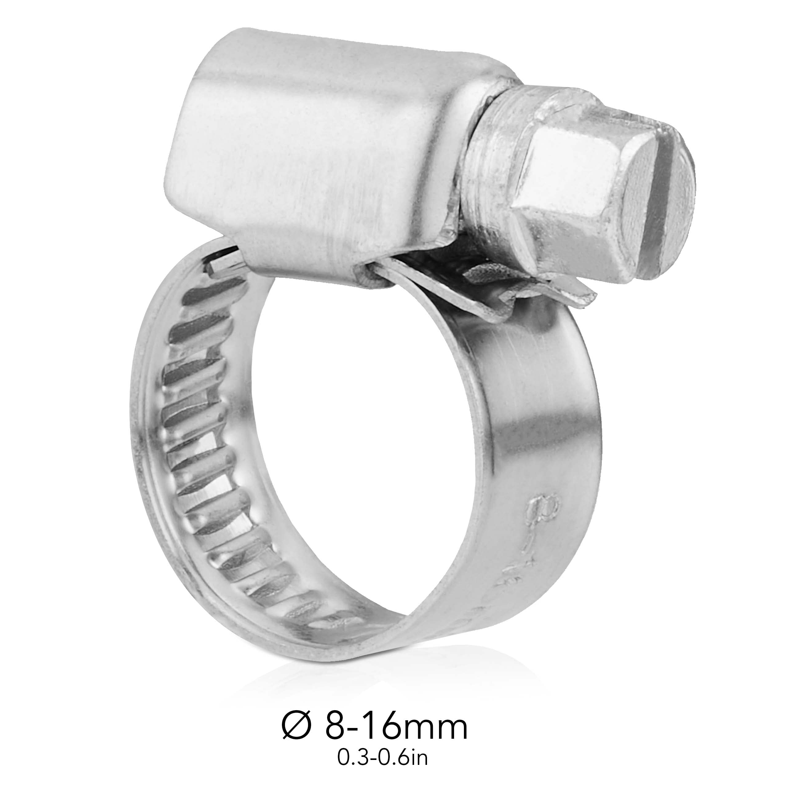 12 Colliers De Serrage Acier Inoxydable 304 - 16-27mm & 25-40mm - Réglables - Pour Tuyaux, Câbles