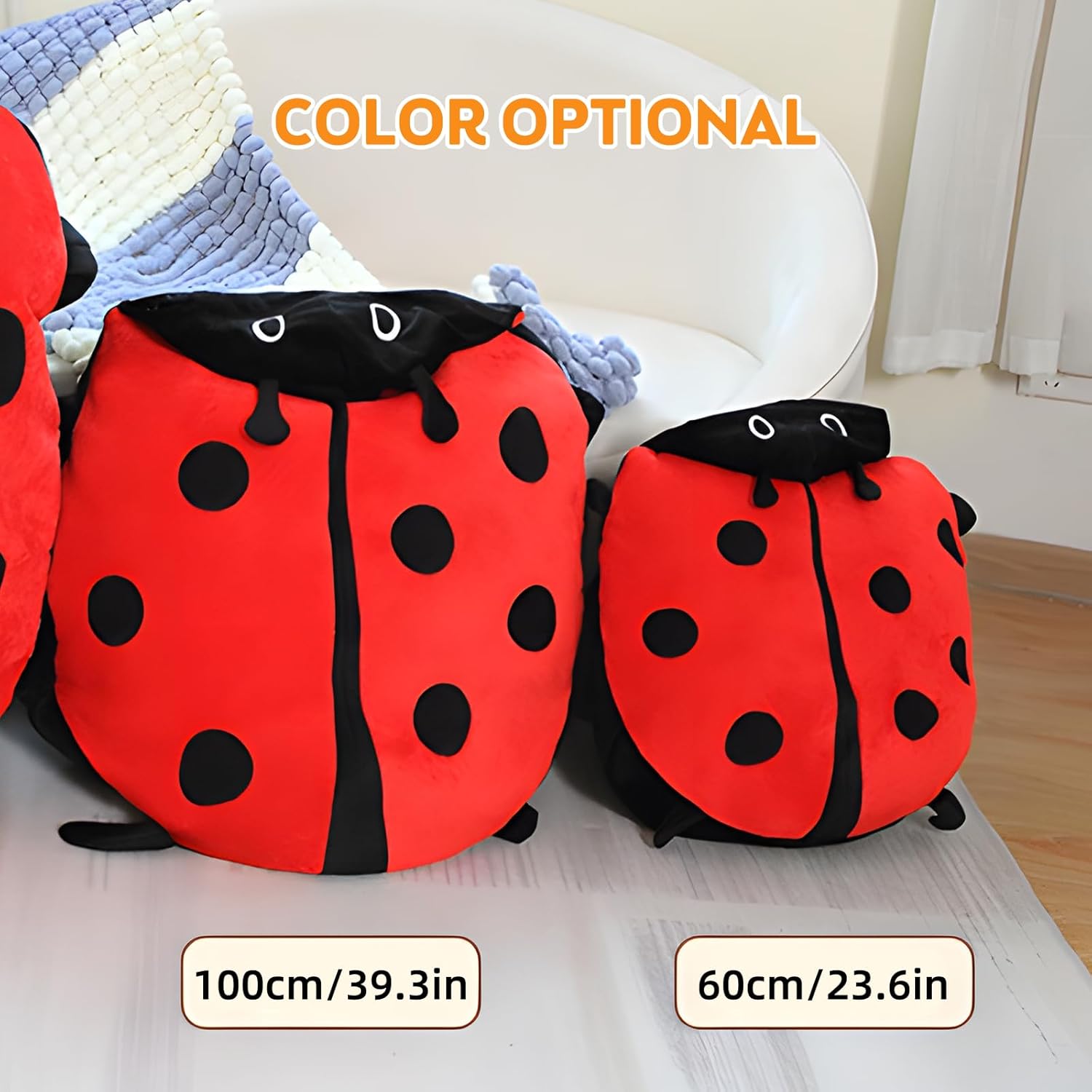 Wearable Ladybug Pillow Cute Warm Sleeping Wearable P Removable Oversized 100cm/39.4in Gi Wearable Ladybug Pillow for Children and Adults Release Stress