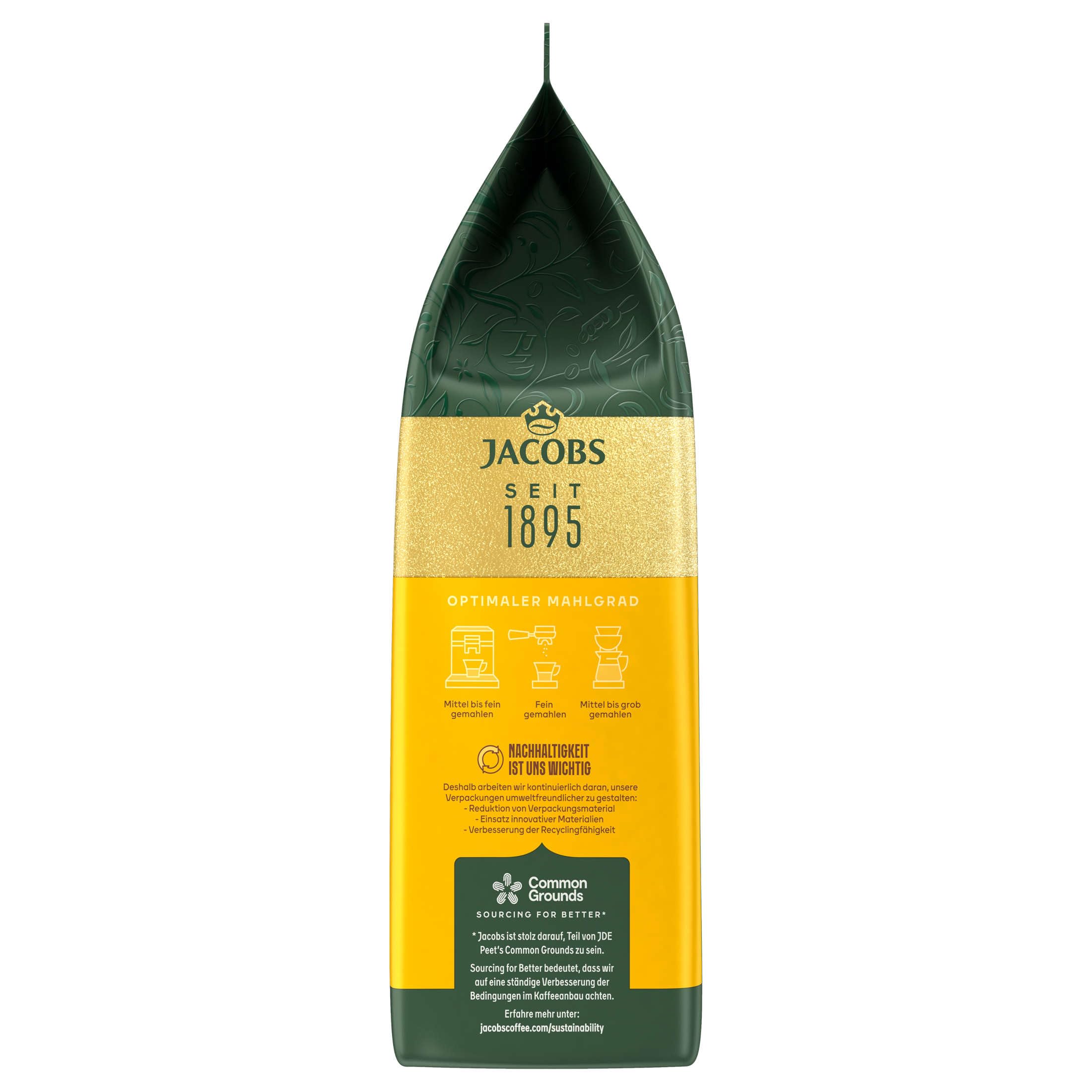 Jacobs Expertenröstung Cafe Crema Gold, Kaffee Ganze Bohne (4x 1 kg)