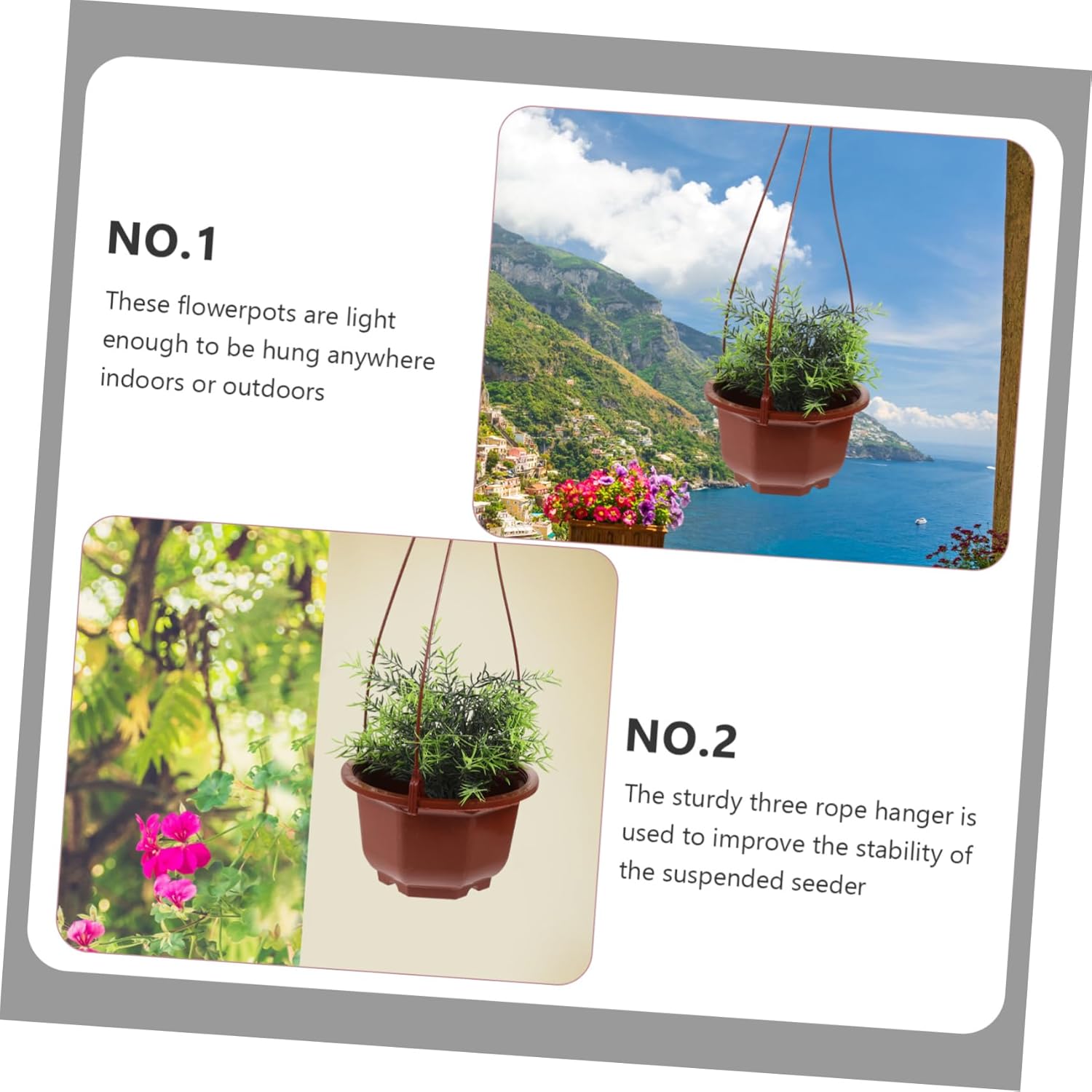 6sets Hanging Orchid Pots for Indoor Plants Breathable Baskets Hooks for and Home Decor for Living Room and Garden Use