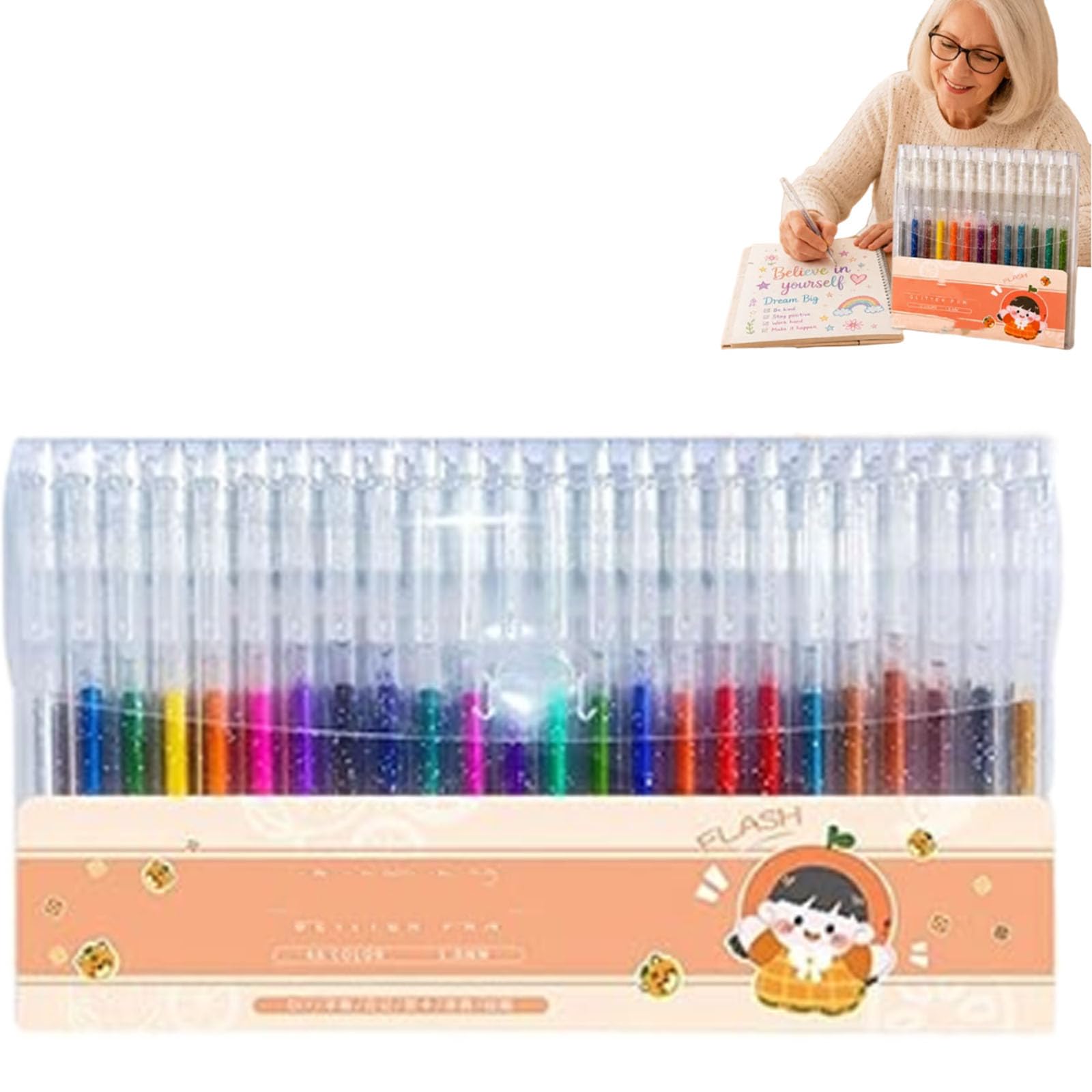 Ensemble de stylos scintillants à séchage rapide pour cartes (48 couleurs)