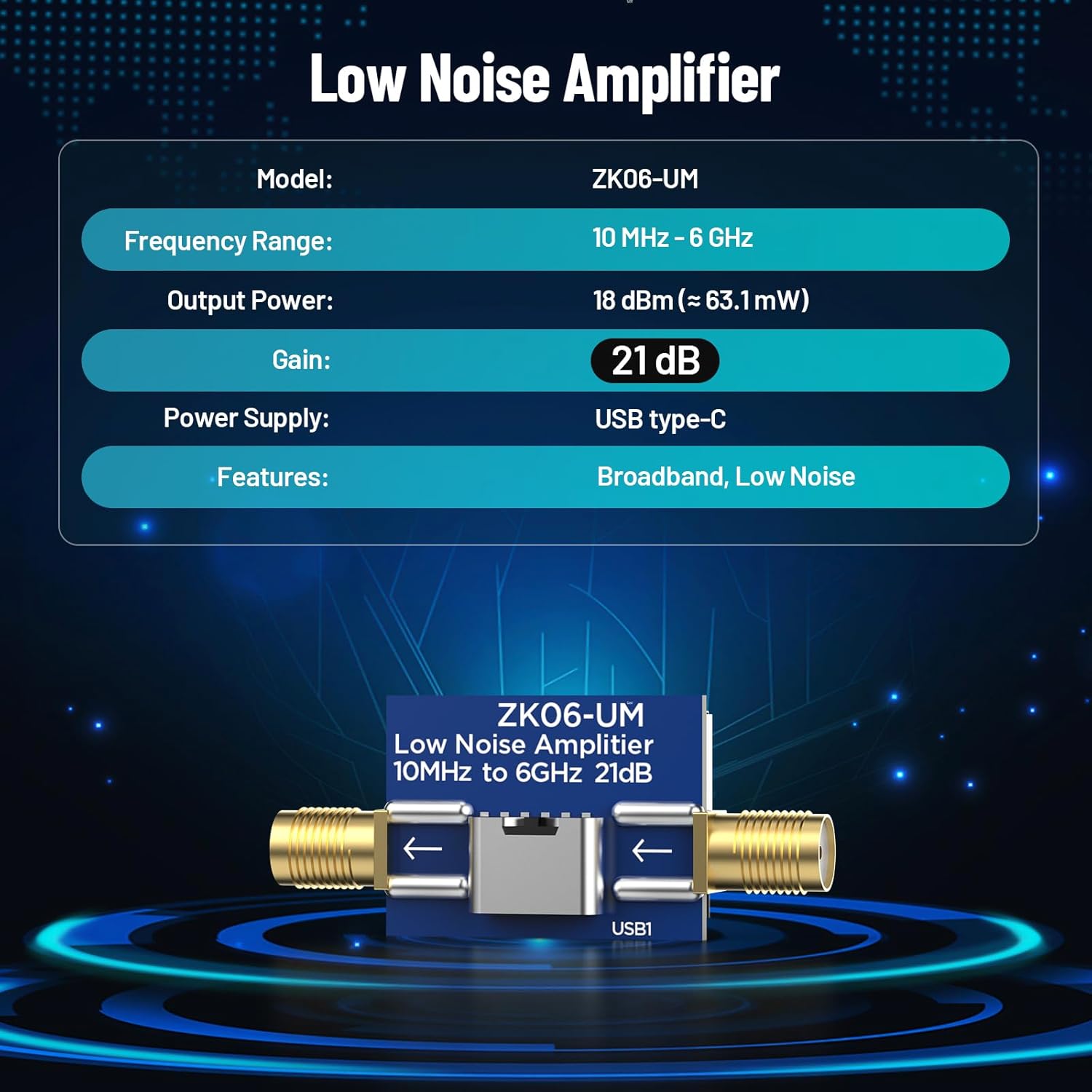 SeeSii TinySA Ultra+ ZS406 Spectrum Analyzer: 4.0 Inch 5.4GHz Handheld Tiny Frequency Analyzer with ZK06-UM 21dB LNA Module 32Gb Card—100kHz to 800MHz MF/HF/VHF UHF Input, 2025 Upgraded