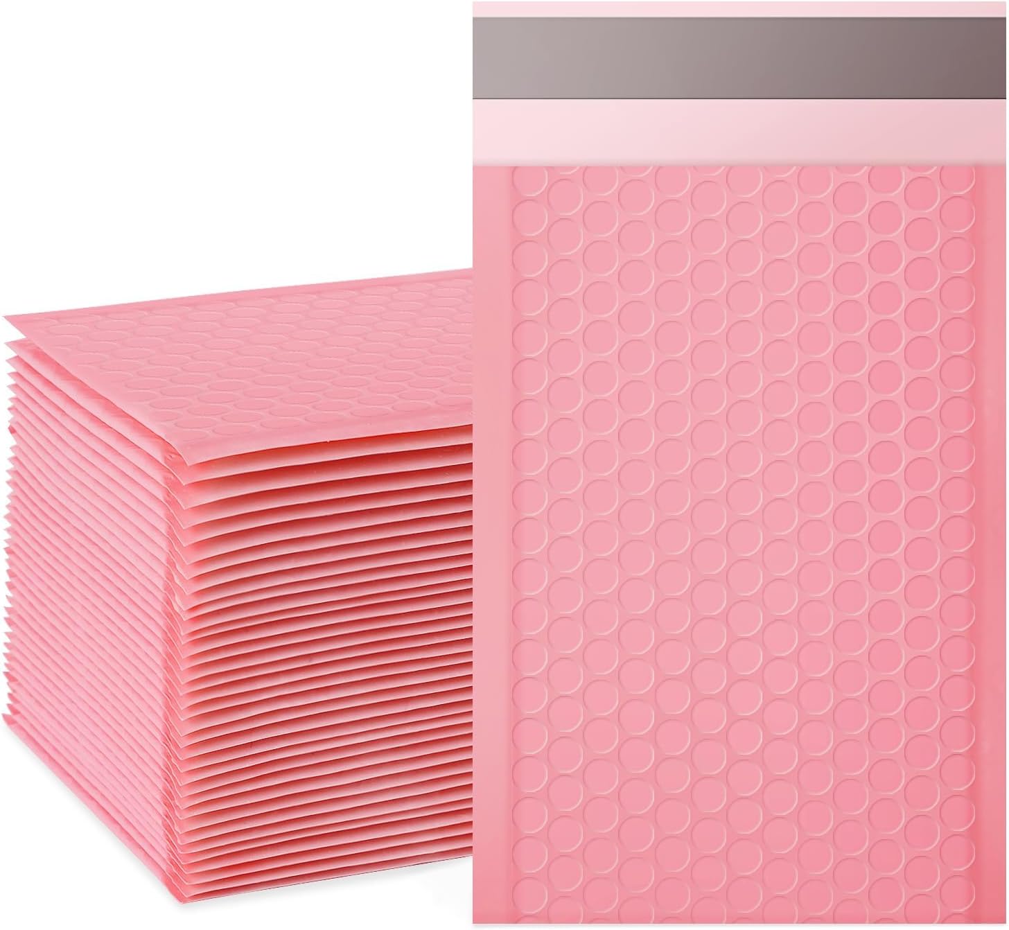 Bubble Mailers, 4x7 Inch Padded Bubble Mailers Pack of 50 Bubble Envelopes Opaque Self Seal Adhesive Waterproof Bags for Shipping and Packaging (Pink, 4x7-50)