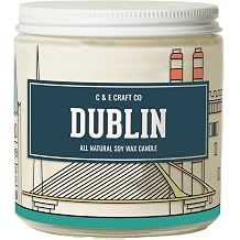 CE Craft - Dublin Skyline Gifts - Ireland Decor for Home - Ireland Souvenirs Dublin Gifts - 16oz Jar - Long-Lasting Burn 60Hr - USA Made