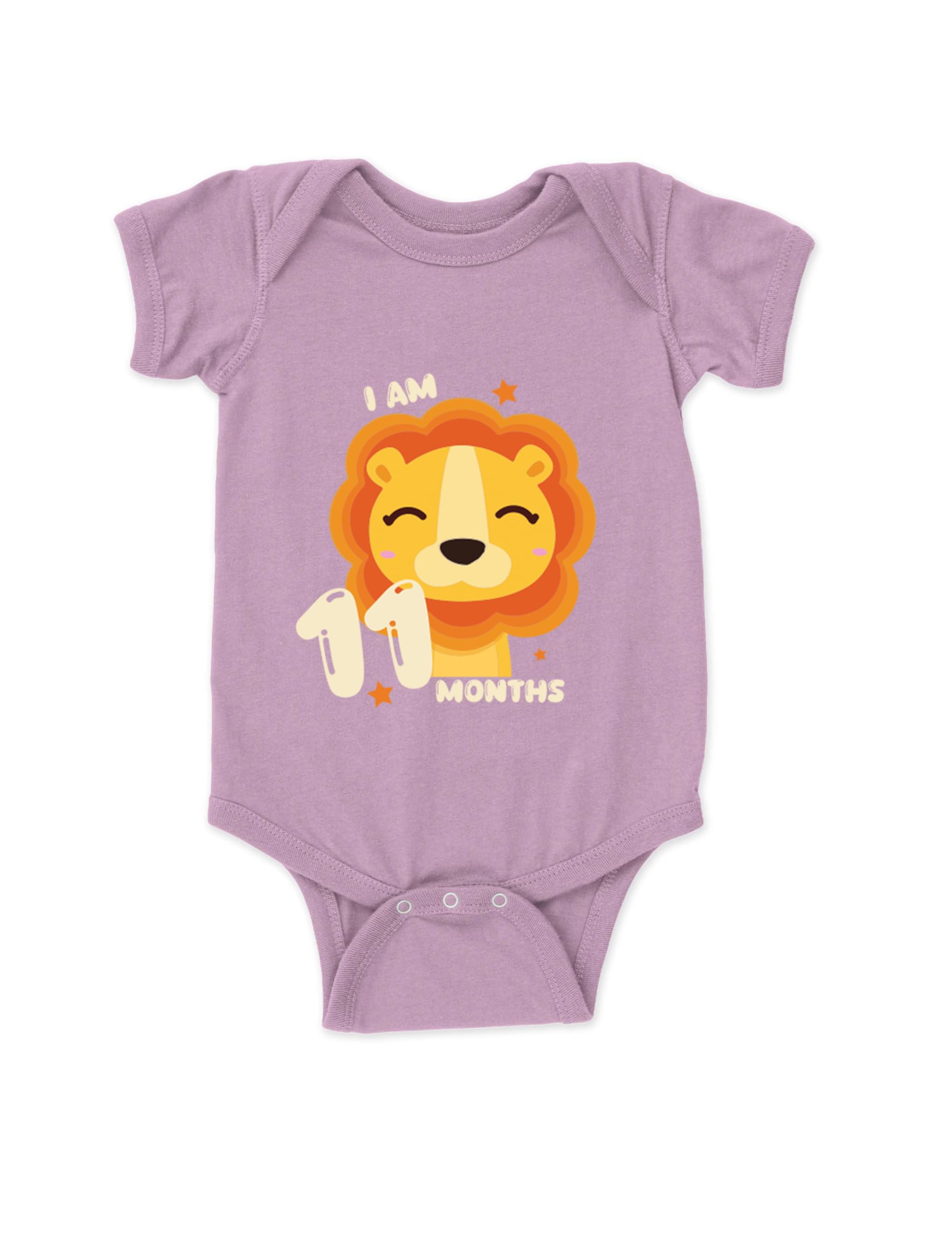 drobe Cotton 11 Month Birthday Print Romper Newborn Lavender Baby Romper for baby girl & baby boy-picture-42