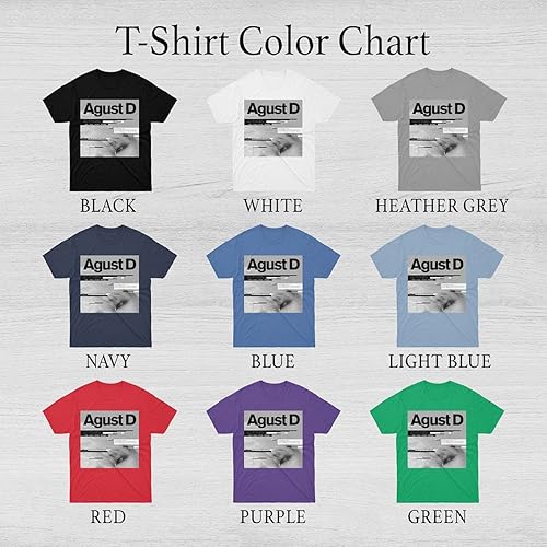 Miniatura 4 de Camiseta Agust D para hombre y mujer, color blanco, regalo para papá, Varios colores