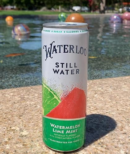 Miniatura 10 de Waterloo Still Water, ponche de fruta del dragón  Agua purificada con sabor natural  Latas de 12 onzas líquidas (paquete de 12)  Cero calorías  Cero