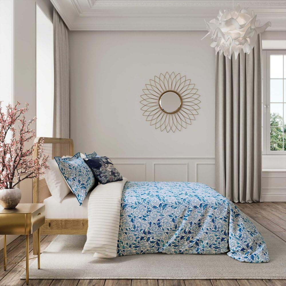 V&A - King Duvet Set - Cotton - Indigo