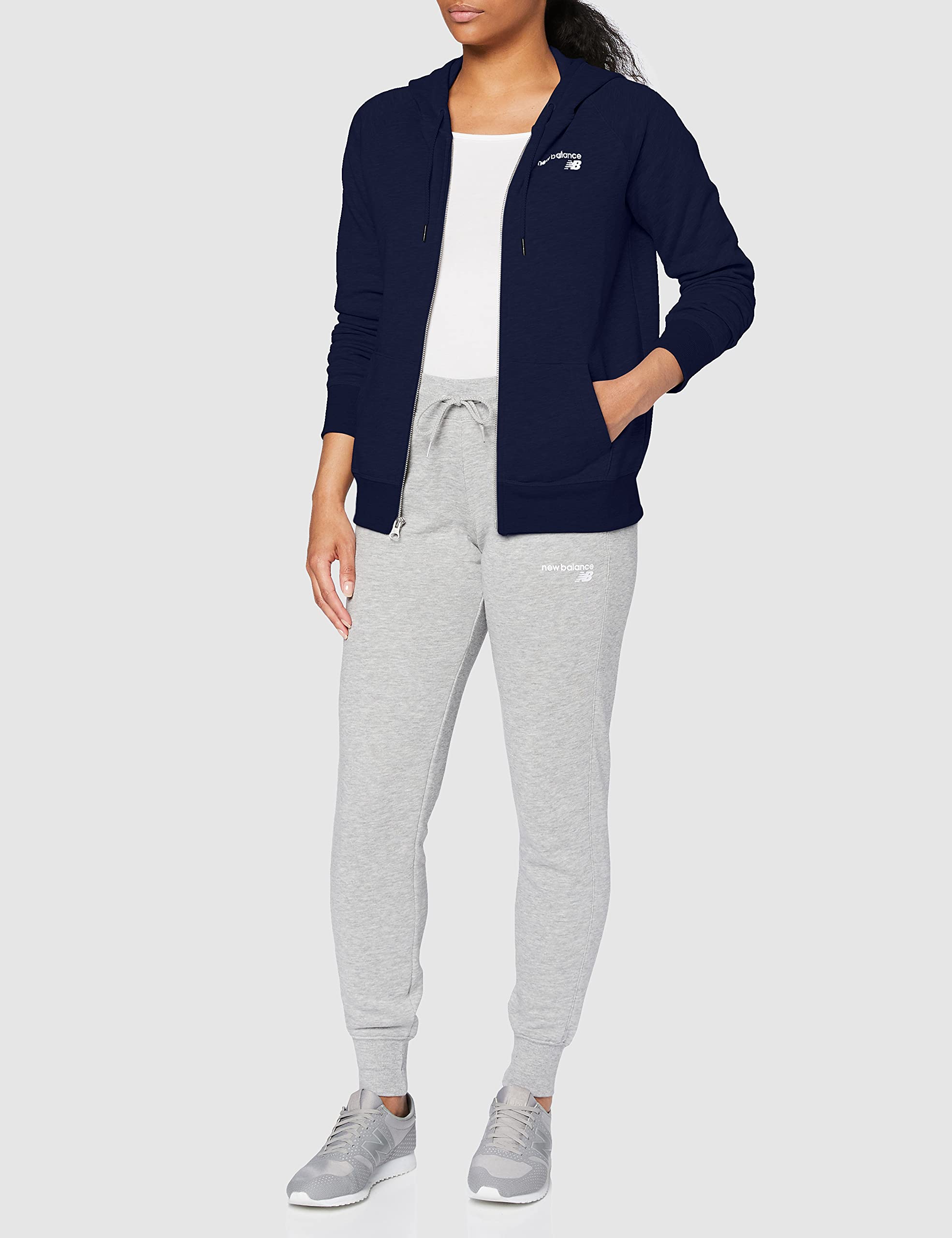 New Balance Modna bluza Classic Core Fleece z pełnym zamkiem błyskawicznym, Kobiety