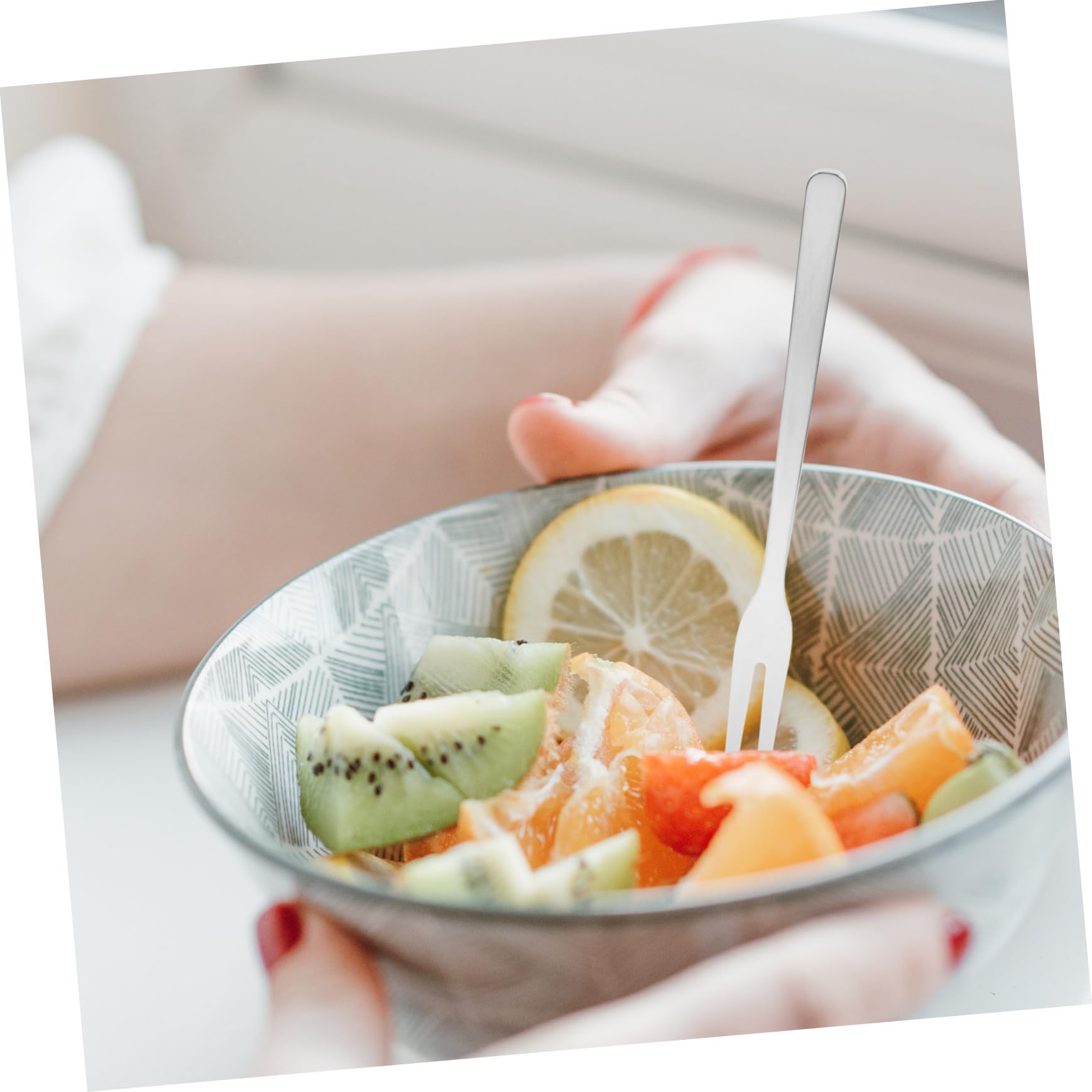 8 pezzi Forchettine Piccole in Acciaio Inossidabile per Antipasti Frutta e Insalata Design Ergonomico e Riutilizzabile Forchette da Dessert Resistenti e Versatili