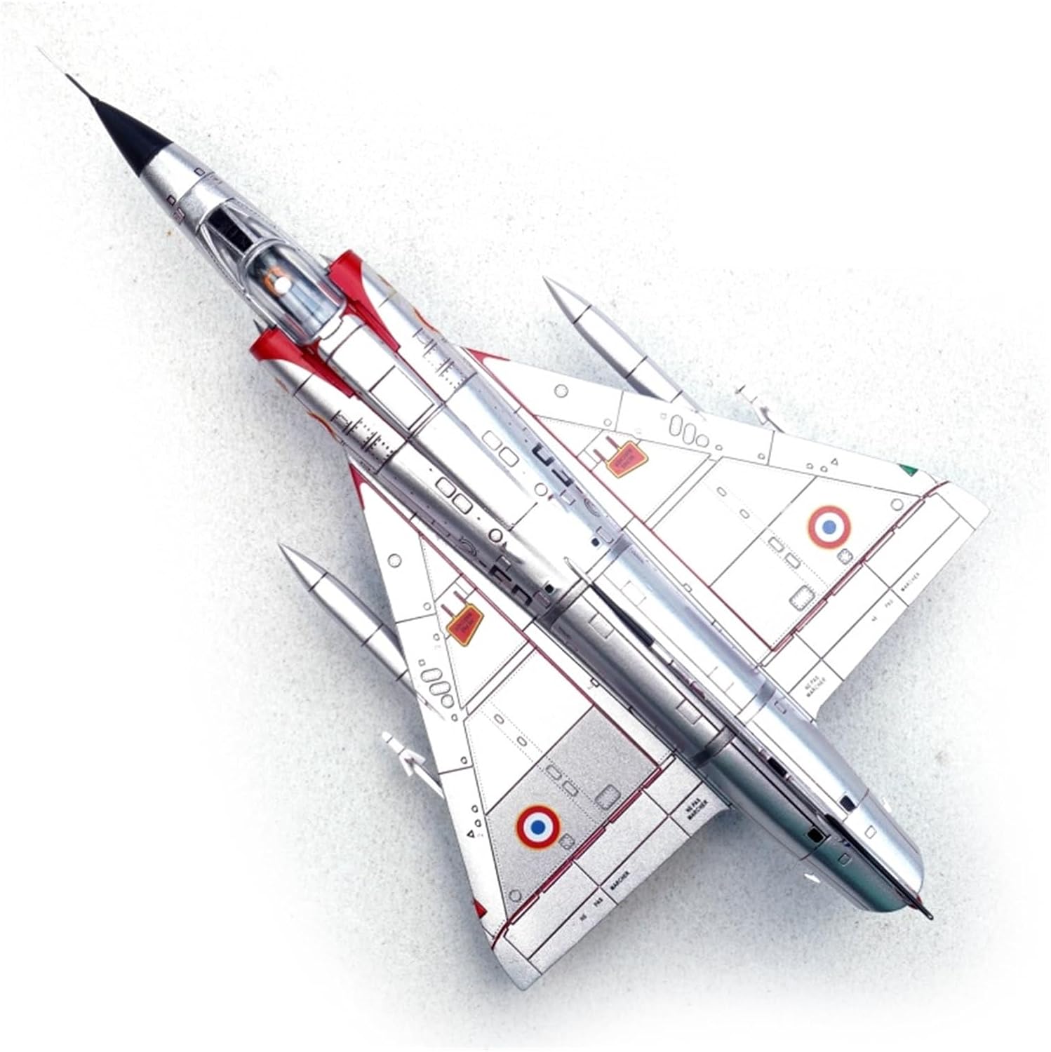 1:72 for Phantom IIIC Fighter Jet Model Collector's Mini Display Figurine Multi-Color Decoration Metal Airplane(Silver B)