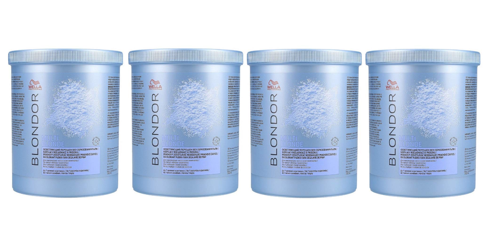 4er Wella Professionals Blondor Multi Blonde Powder Blondierung 800 g