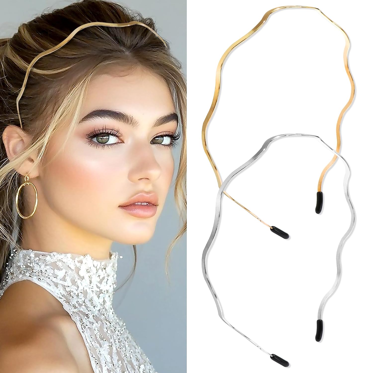 Metal Headbands for Women Trendy,Trendy & Cute Gold