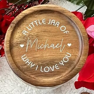 Personalized Engraved Mason Jar for a Unique Valentine's Day Gift | Reasons Why I Love You, Valentine's Gift for Her, Valentine Gift for Him