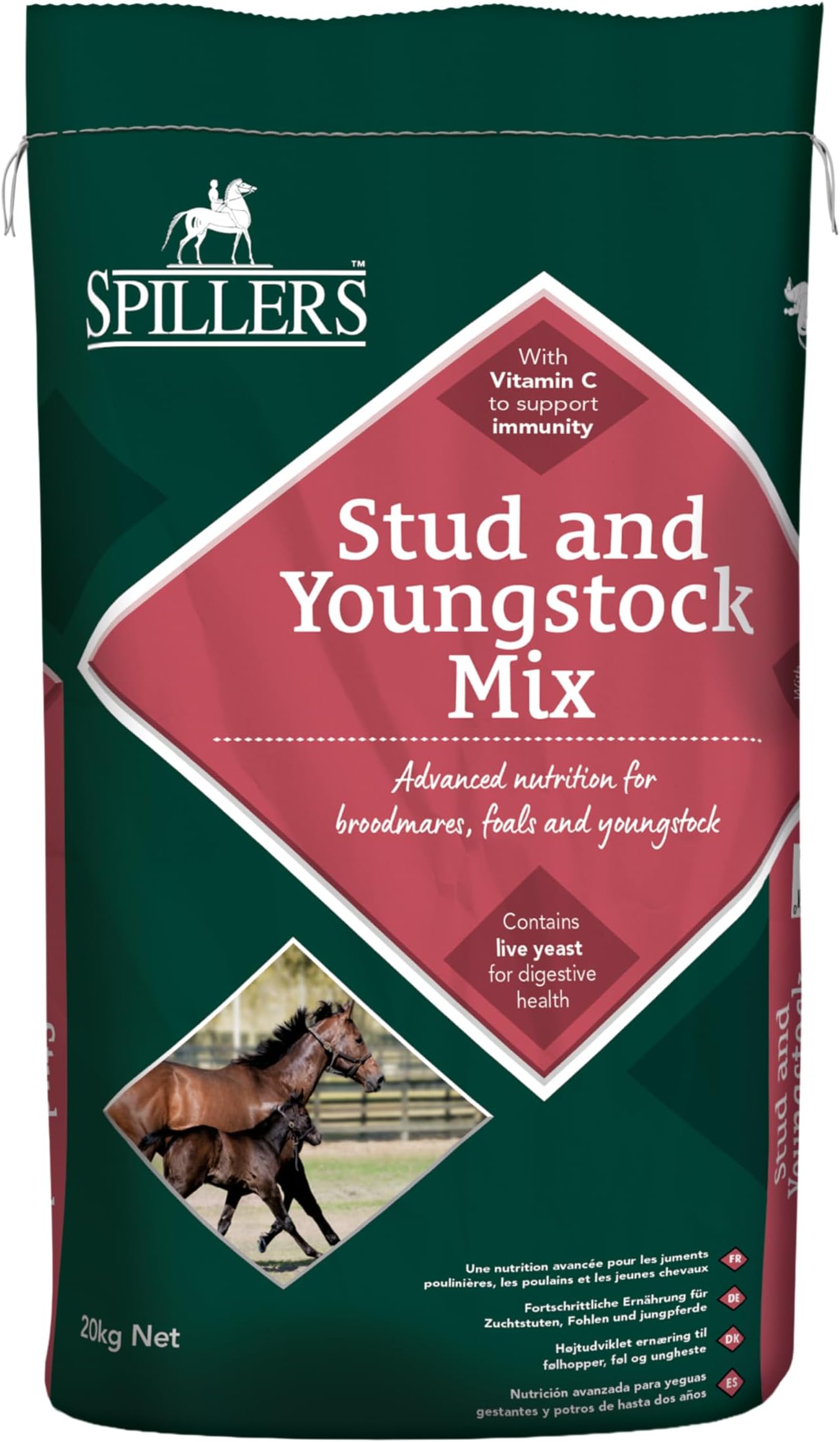 SPILLERS Stud and Youngstock Horse Feed Mix 20KG – Equine Food providing Advanced Nutrition for Broodmares, Foals and Youngstock - Horse Feed to Promote Bone Health